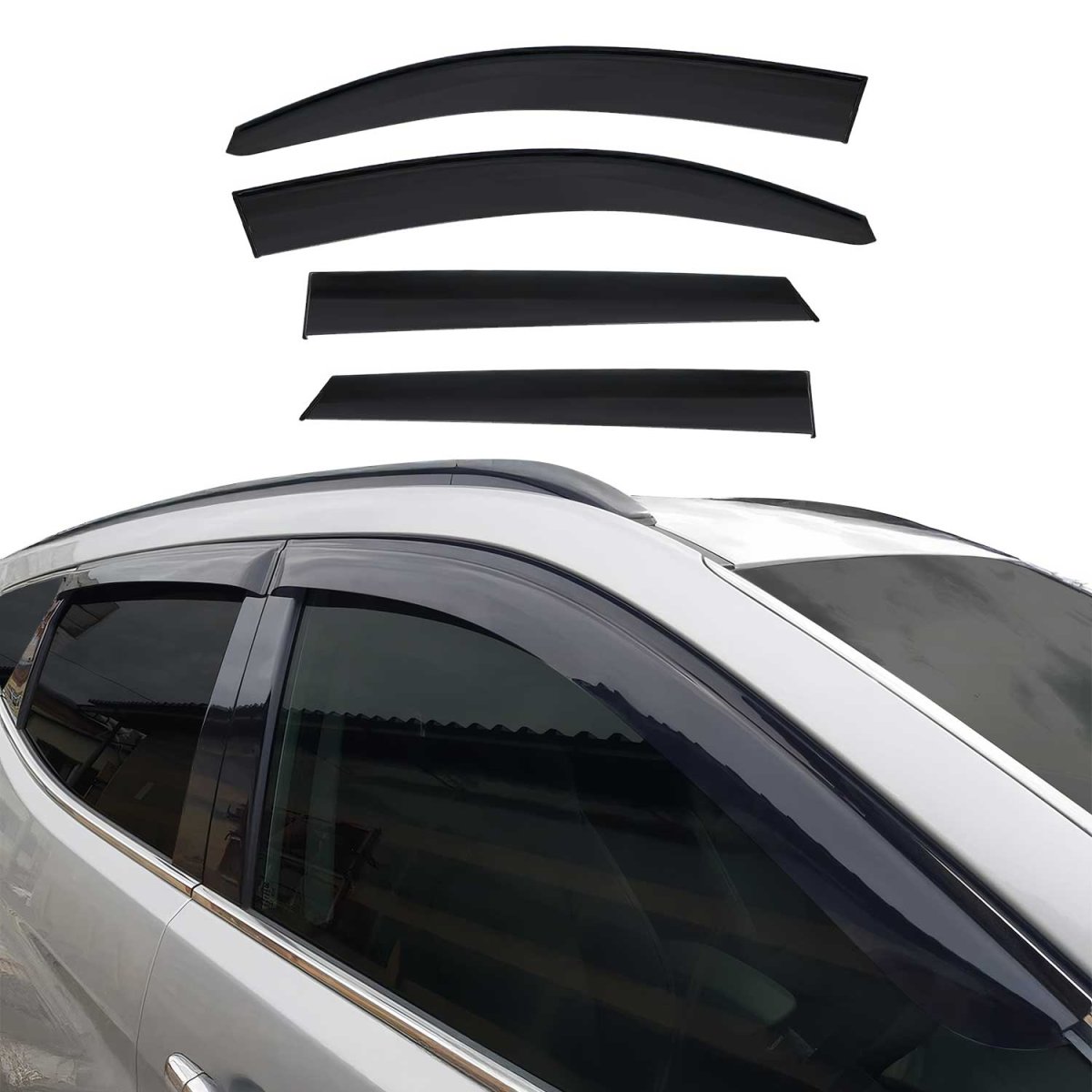 Hyundai Tucson Wind Deflector - Omac - Acrylic 4 Pcs - Black - '16-'21